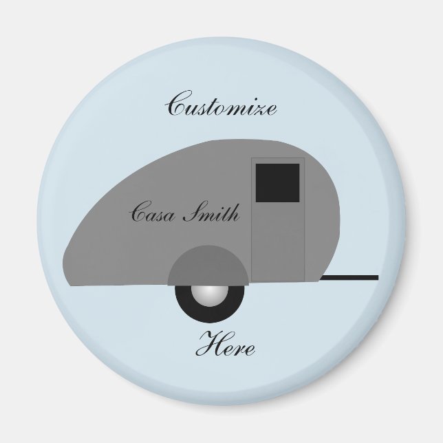 Tiny Teardrop Trailer Thunder_Cove Magnet (Front)