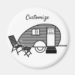 Tiny Teardrop Trailer Thunder_Cove Magnet