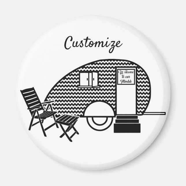 Tiny Teardrop Trailer Thunder_Cove Magnet (Front)