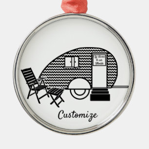 Tiny Teardrop Trailer Thunder_Cove Metal Ornament