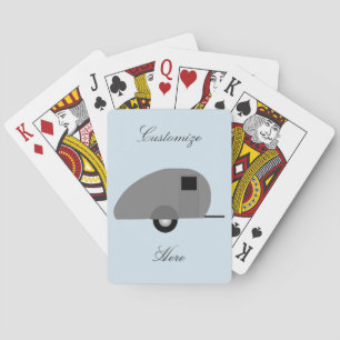 Tiny Teardrop Trailer Thunder_Cove Playing Cards