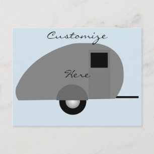 Tiny Teardrop Trailer Thunder_Cove Postcard
