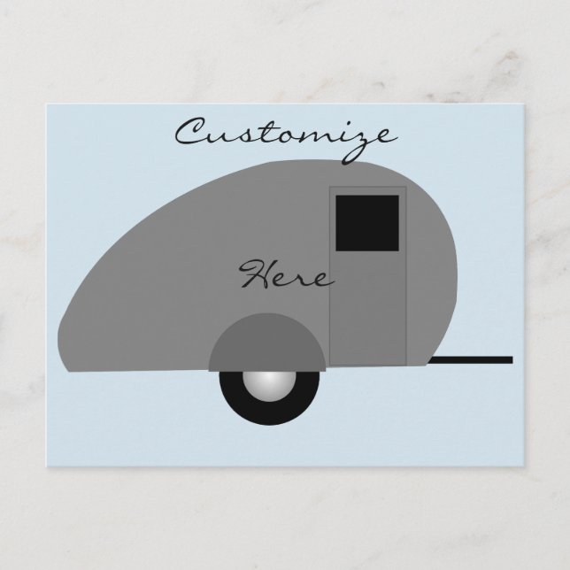 Tiny Teardrop Trailer Thunder_Cove Postcard (Front)