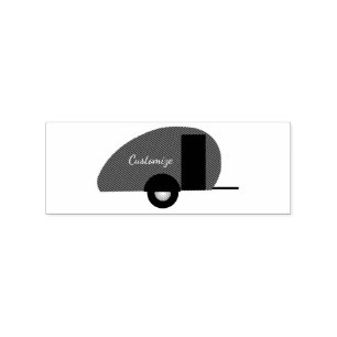 Tiny Teardrop Trailer Thunder_Cove Rubber Stamp