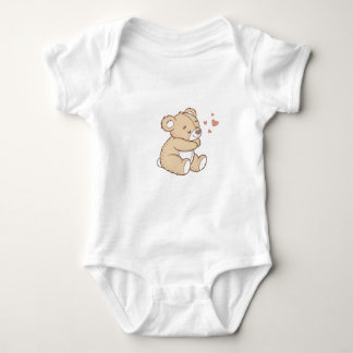 Tiny Teddy Bear Baby Bodysuit