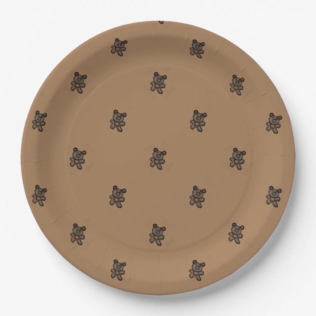 Tiny Teddy Bears Paper Plate (Front)