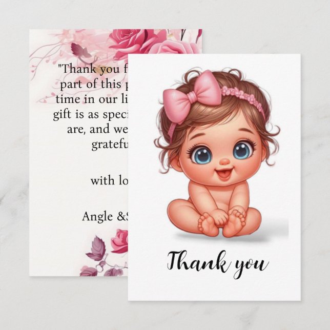 Tiny Thank Yous, Big Smiles!" You Card (Front/Back)