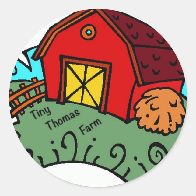 Tiny Thomas farm Classic Round Sticker (Front)