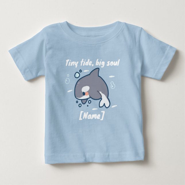 Tiny Tide Whale T-shirt – Custom Name (Front)