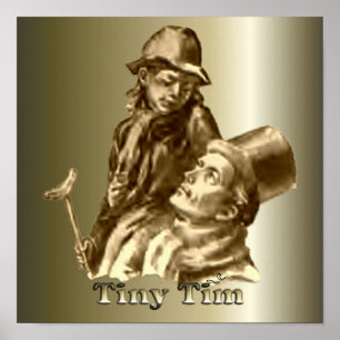 Tiny Tim Christmas Carol with Bob Cratchit Poster