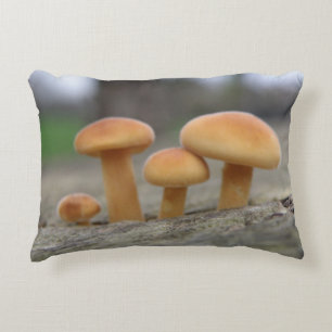 Tiny Toadstools Macro Pillow