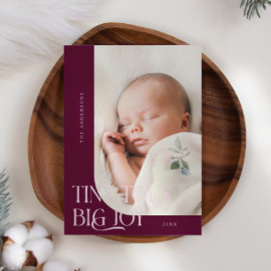 Tiny Toes Big Joy Cranberry Photo Birth  Announcement