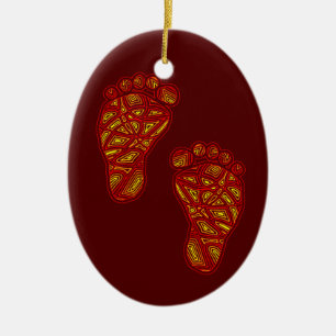 Tiny Toes Ceramic Ornament