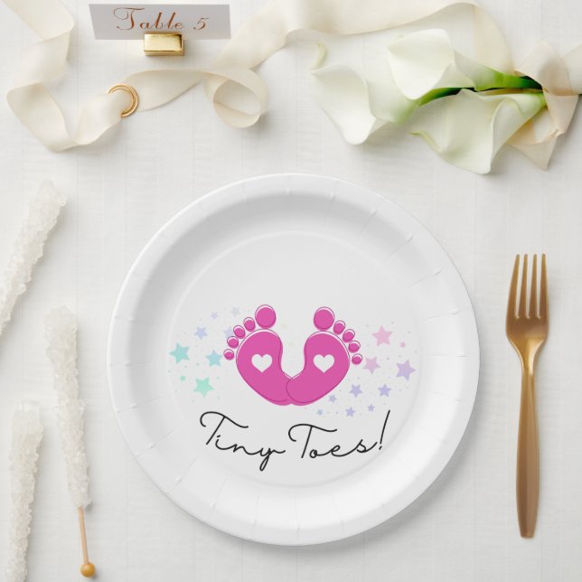 Tiny Toes  Paper Plate (Wedding)