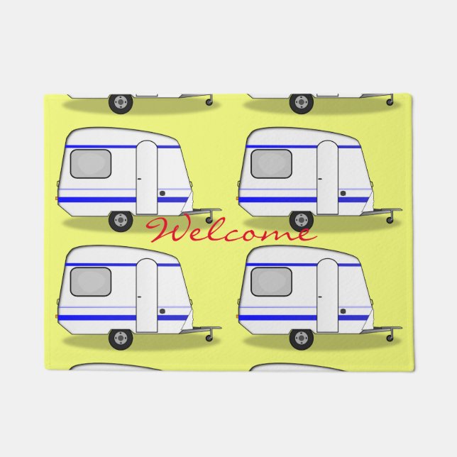 Tiny trailer gypsy caravan Thunder_Cove any colour Doormat (Front)