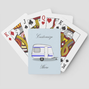 Tiny trailer gypsy caravan Thunder_Cove any colour Playing Cards