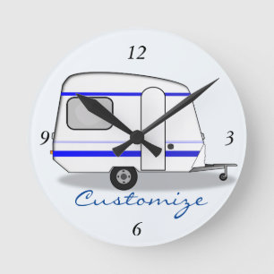 tiny trailer gypsy caravan Thunder_Cove Round Clock