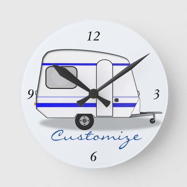tiny trailer gypsy caravan Thunder_Cove Round Clock (Front)