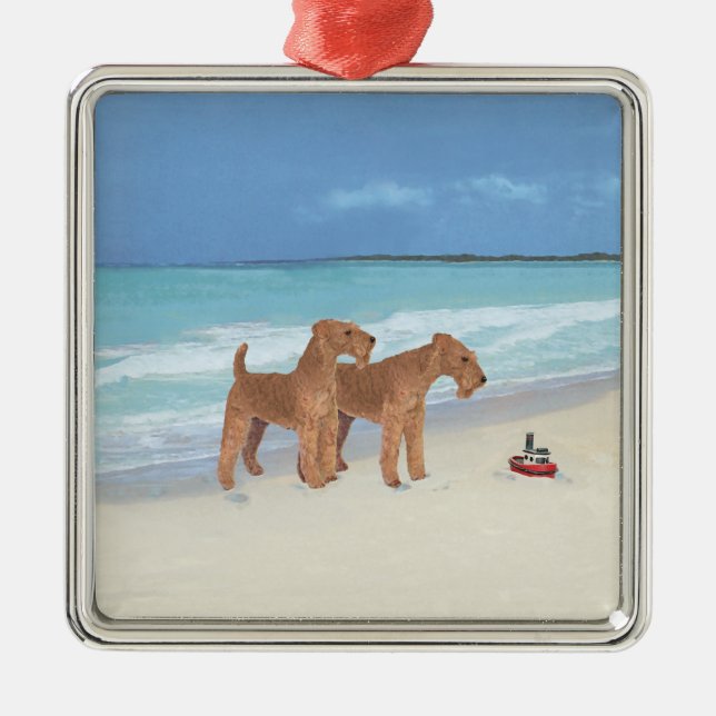 Tiny Tugboat Metal Ornament (Front)