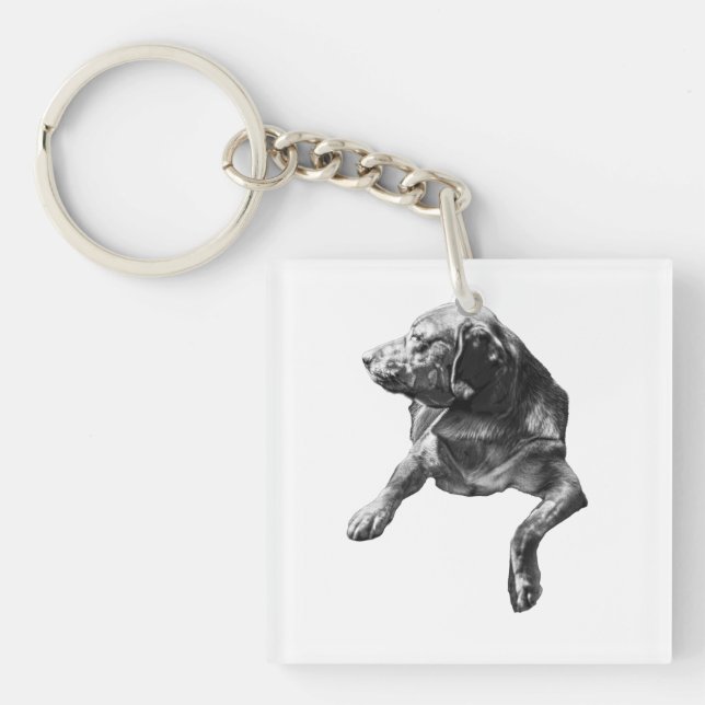 Tiny Turn: Labrador Charm Key Ring (Front)