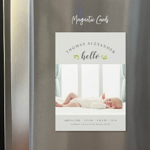 Tiny Twigs Magnetic Photo Birth Announcement