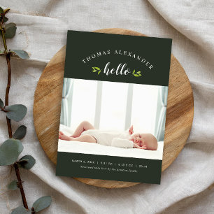 Tiny Twigs Photo Birth Announcement