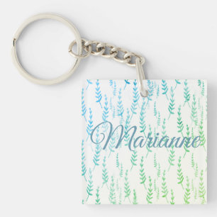 Tiny Twigs with Leaves Key Ring