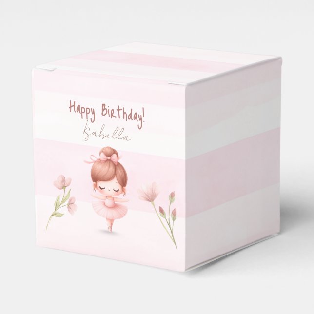 Tiny Twirls – Ballerina  Favour Box (Front Side)