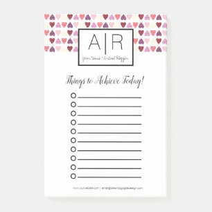 Tiny Valentines Day Patterned Hearts Post-it Notes