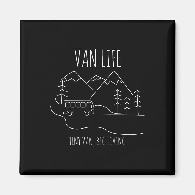 Tiny Van Big Living  Magnet (Front)