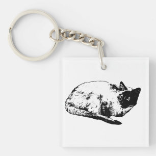 Tiny vector curl key ring