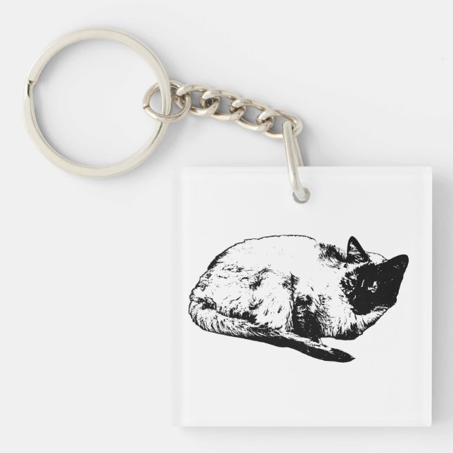 Tiny vector curl key ring (Front)