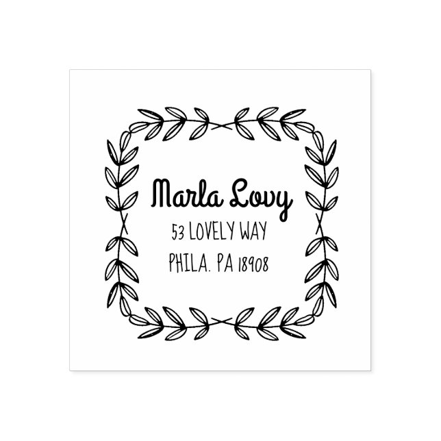 TINY VINES Return Address Stamp (Imprint)