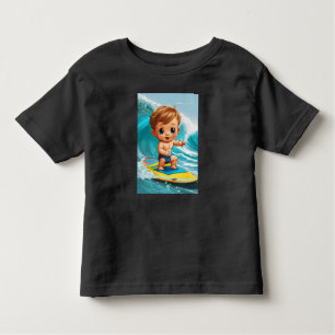 Tiny Wave Rider – Baby Surfer Vibes Toddler T-Shirt