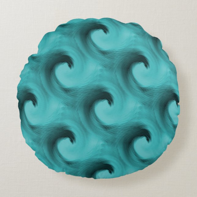 Tiny waves..... round cushion (Front)