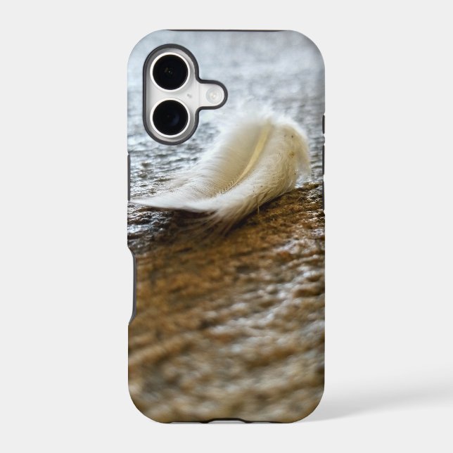 Tiny White Feather Phone Case (Back)