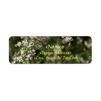 Tiny White Flowers Return Address Label
