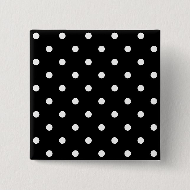 Tiny White Polka Dots 15 Cm Square Badge (Front)