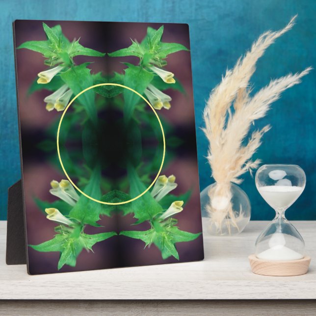 Tiny White Wildflower Create Your Own Photo Plaque (Side)