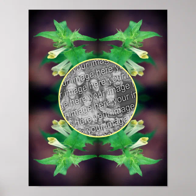 Tiny White Wildflower Frame Create Your Own Photo Poster | Zazzle