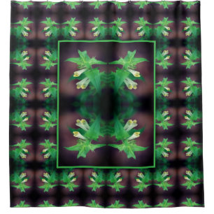 Tiny White Wildflowers Abstract Shower Curtain