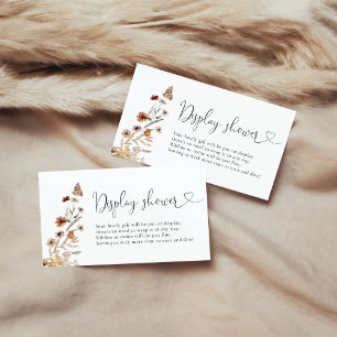 Tiny Wildflower Baby Shower Display Enclosure Card