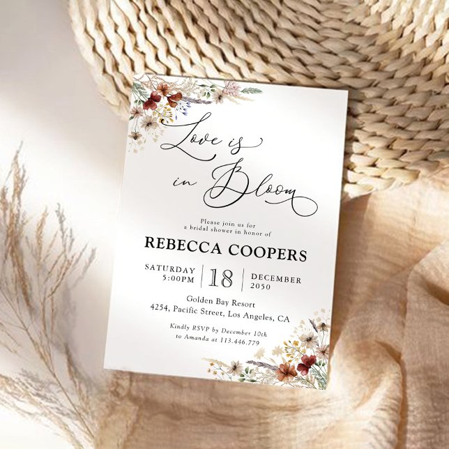 Tiny Wildflower Bridal Shower Invitation (Creator Uploaded)