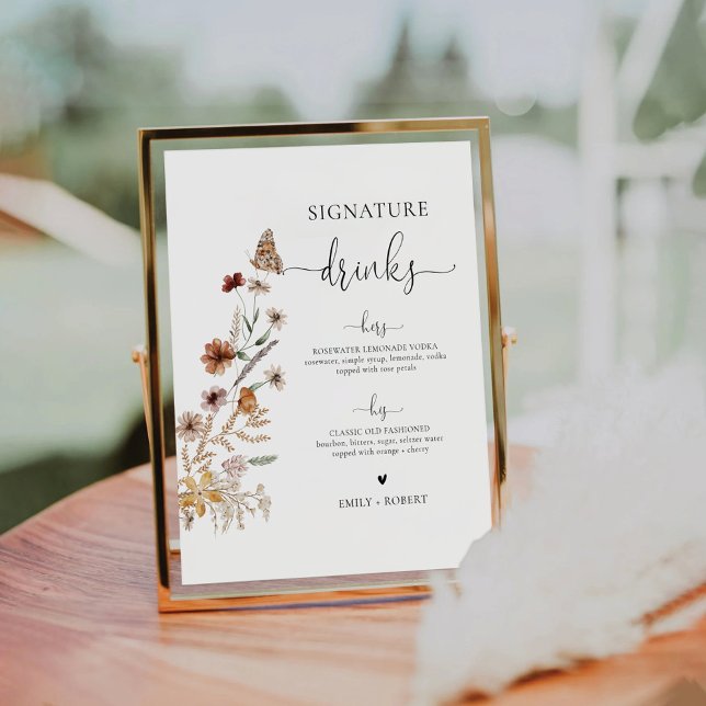 Tiny Wildflower Signature Drinks Sign (Creator Uploaded)