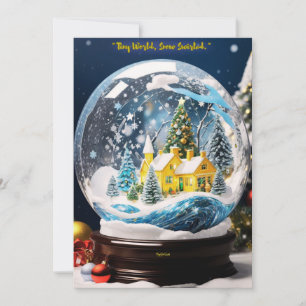 Tiny World Snow Swirled: Winter Wonderland Holiday Card