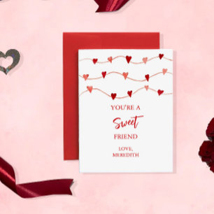 Tiny You're a Sweet Friend Valentine's Day Card