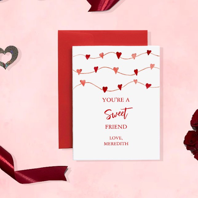 Tiny You're a Sweet Friend Valentine's Day Card (Creator Uploaded)