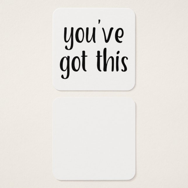 Tiny "you've got this" Typography Message Notes (Front & Back)