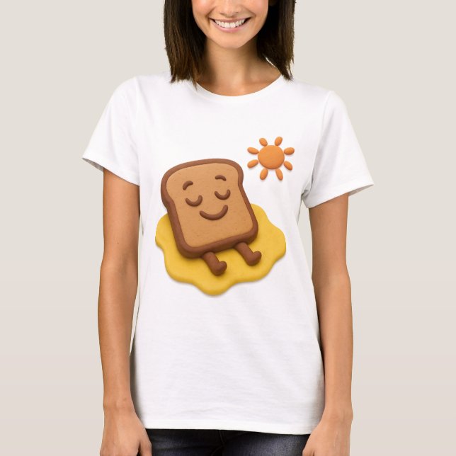 Tiny Yummy Clay World: Realistic Cute Food 3D Art T-Shirt (Front)