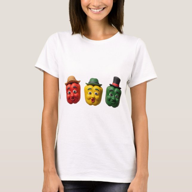 Tiny Yummy Clay World: Realistic Cute Food 3D Art T-Shirt (Front)